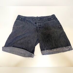 RELIGION DESIGNED IN EAST black denim shorts size 28